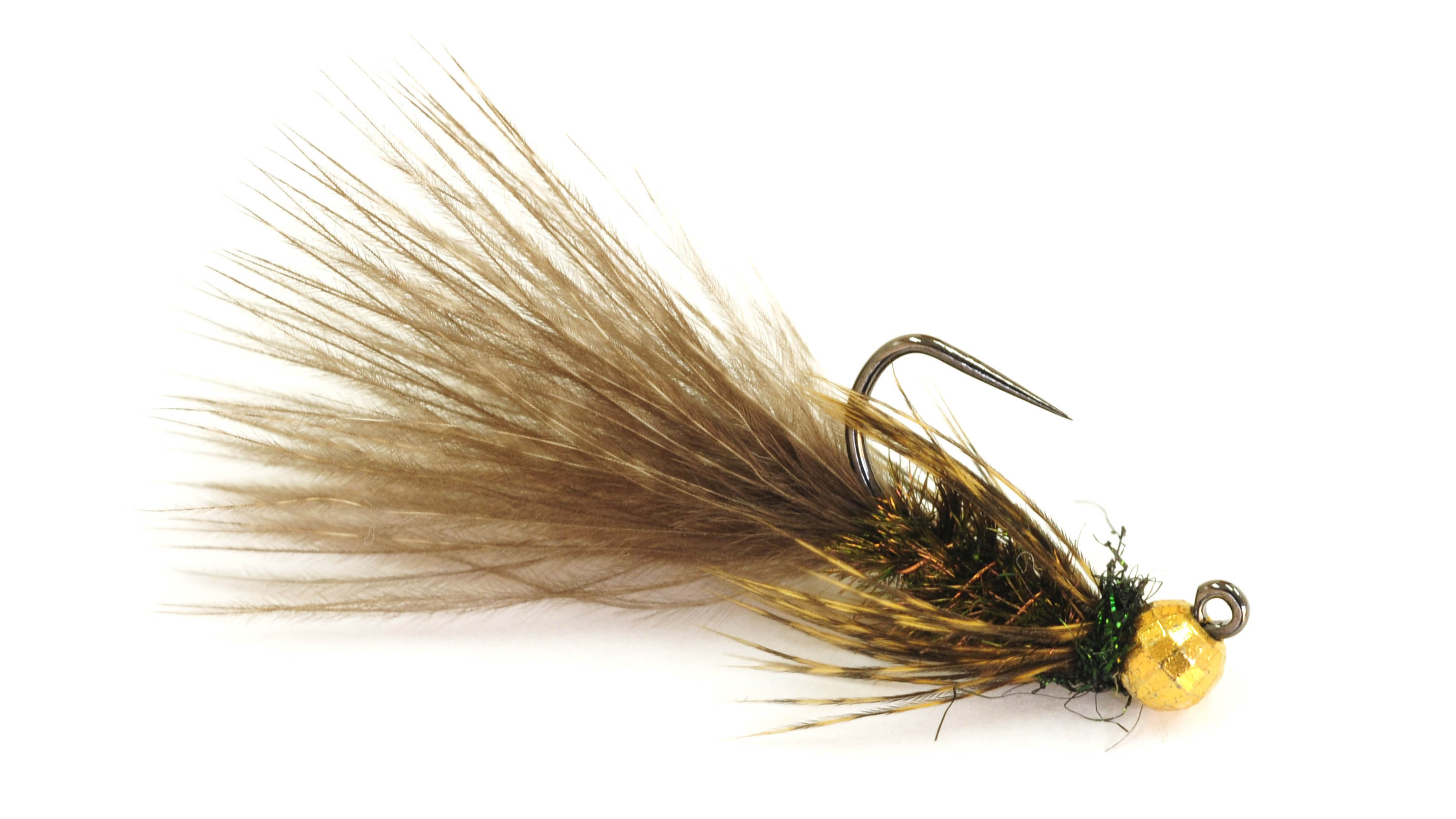 完成品フライ ウエイテッド みにくい ビーズヘッドダムセルマラブー Damsel Marabou Black 8本 #